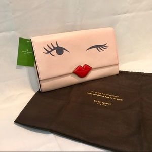 NWT Authentic Kate Spade Love Birds Wink Clutch